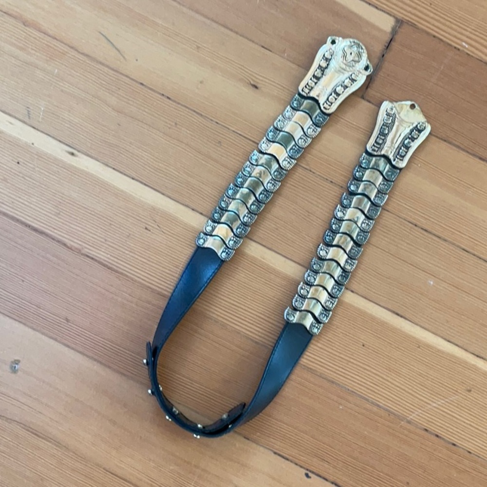 Leather and Metal Adjustable Belt